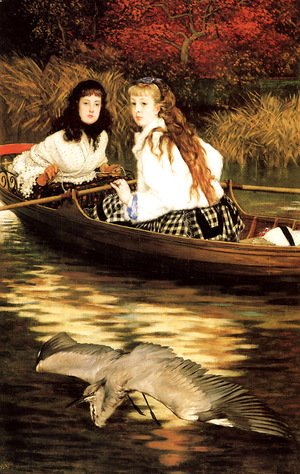 James Jacques Joseph Tissot - On the Thames- A Heron 1871-72