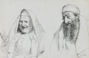 Jew and Jewess, illustration from 'The Life of Our Lord Jesus Christ'