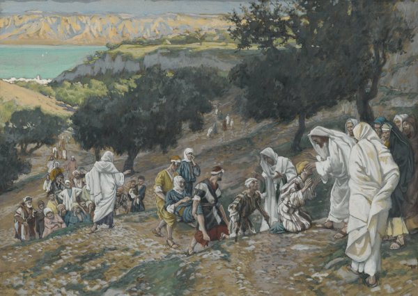 Jesus Heals the Blind and Lame on the Mountain