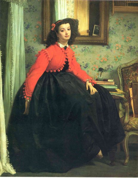 Portrait of Mademoiselle L.L. (Young Woman in a Red Jacket)  1864